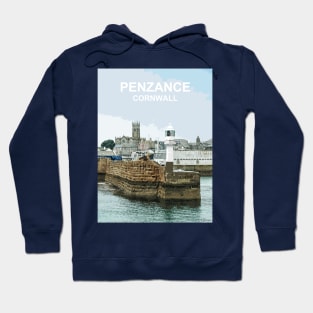 Penzance Harbour Cornwall. Cornish gift. Travel poster Hoodie